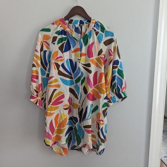 Women's Tabitha Brown Botanical Print Cover Up Shirt Dress Target XXS - Picture 7 of 7